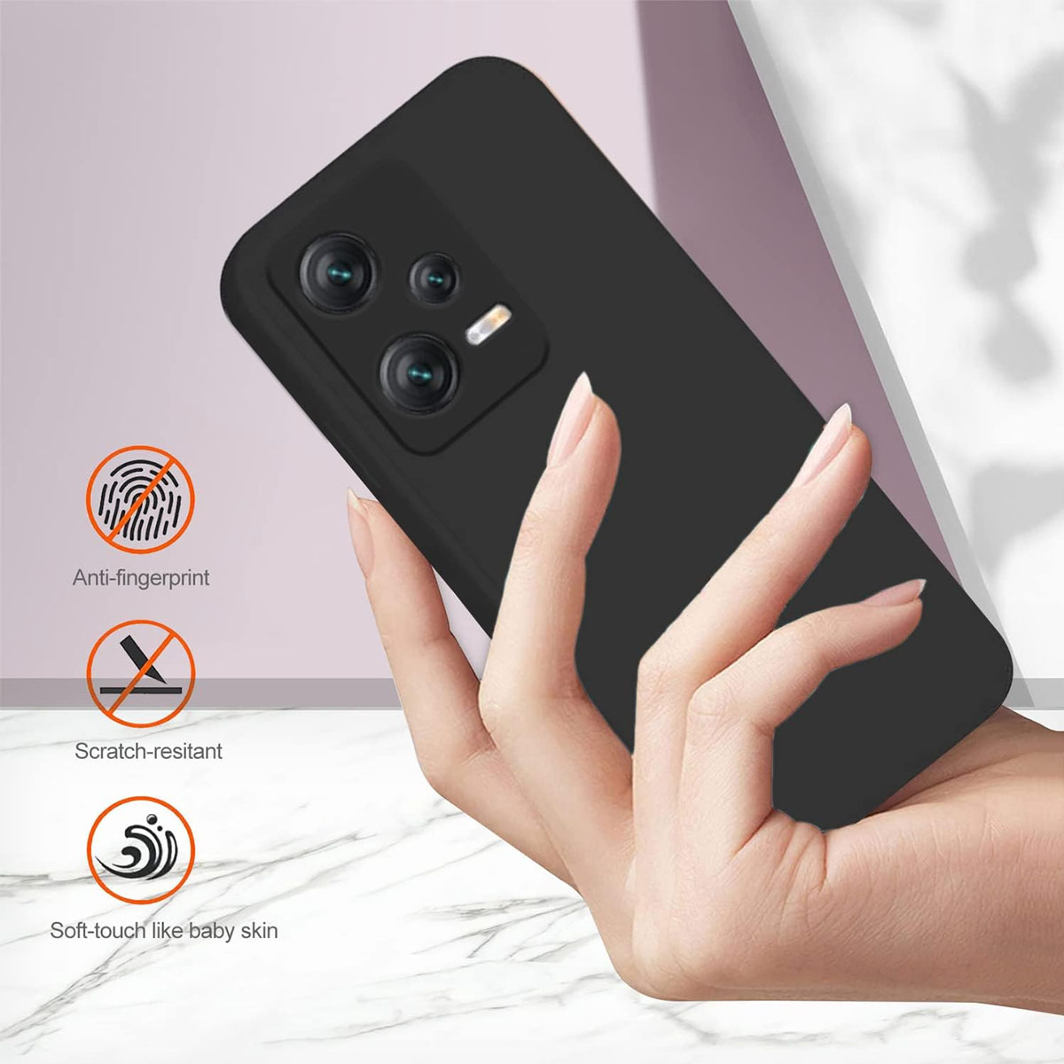 CARCASA JOIGO XIAOMI REDMI NOTE 12 5G GOMA NEGRO - 2