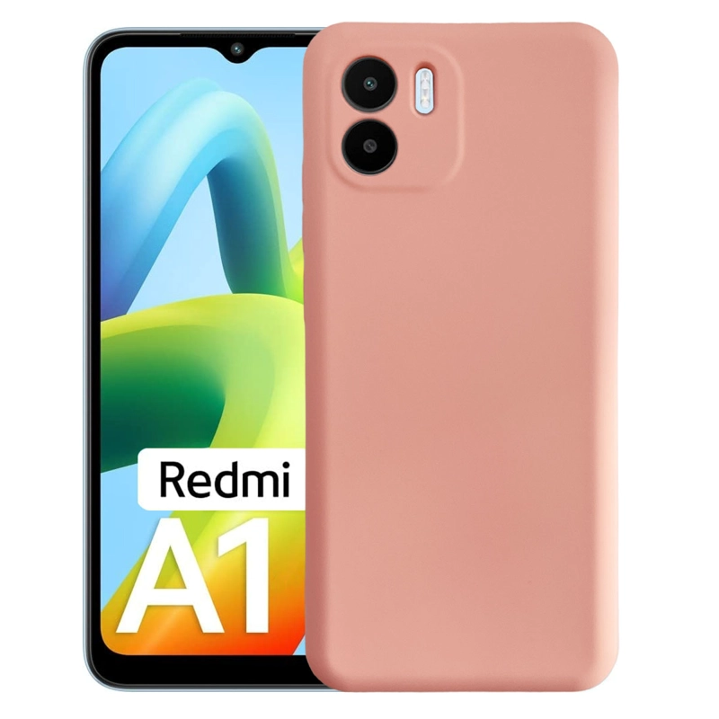 CARCASA JOIGO CON PROTECCION CÁMARA XIAOMI REDMI A1 GOMA ROSA - 1