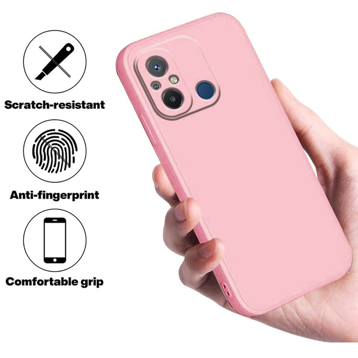 CARCASA JOIGO XIAOMI REDMI 12C GOMA ROSADO - 2