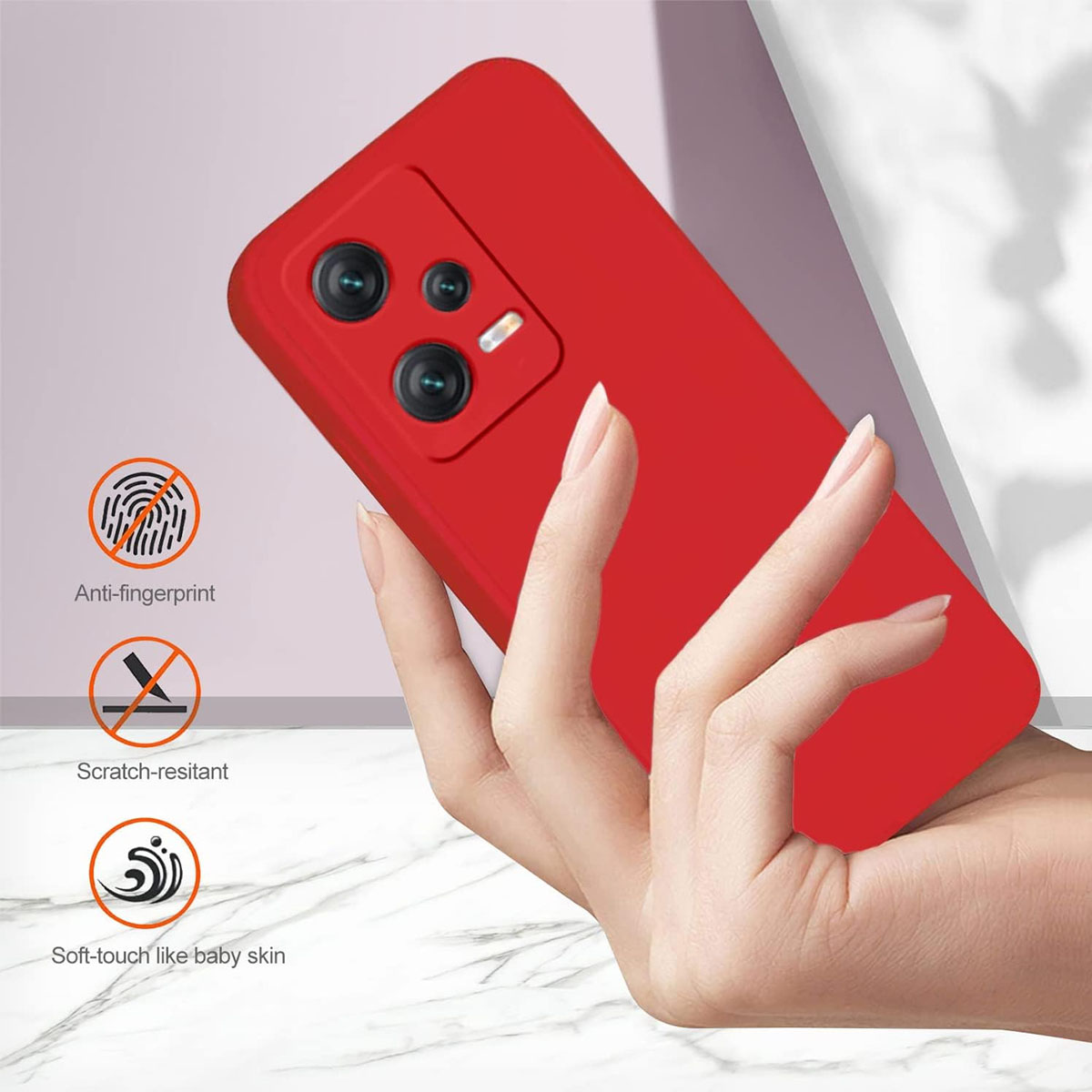 CARCASA JOIGO XIAOMI REDMI NOTE 12 5G GOMA ROJO - 2