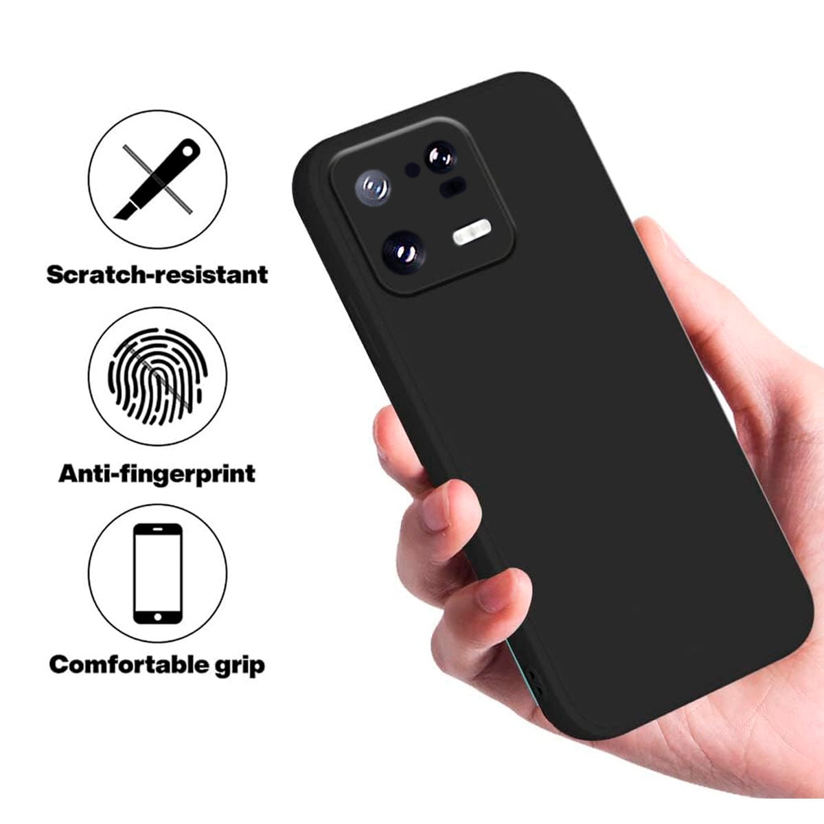 CARCASA JOIGO FUNDA XIAOMI 13 PRO GOMA NEGRO - 2