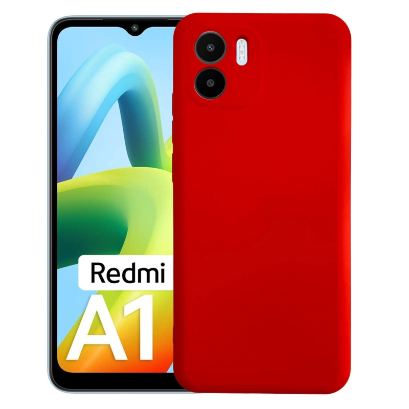 CARCASA JOIGO CON PROTECCION CÁMARA XIAOMI REDMI A1 GOMA ROJO - 1