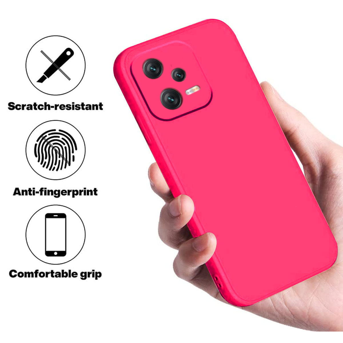 CARCASA PARA XIAOMI REDMI NOTE 12 5G GOMA FUCSIA - 2
