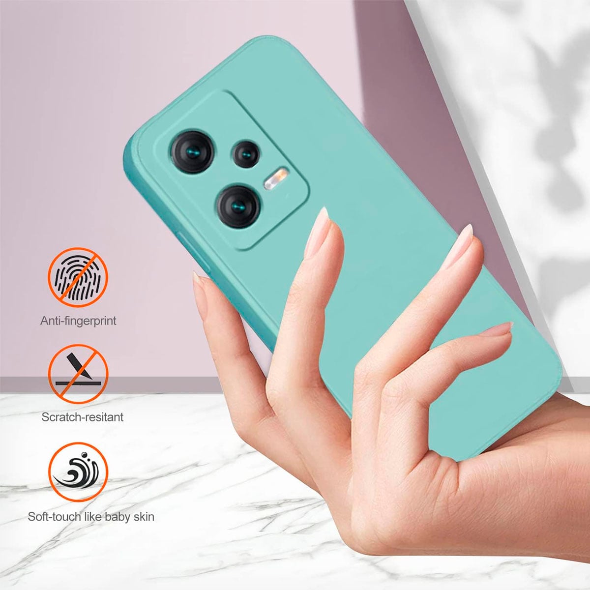 CARCASA JOIGO XIAOMI REDMI NOTE 12 5G GOMA TURQUESA - 2