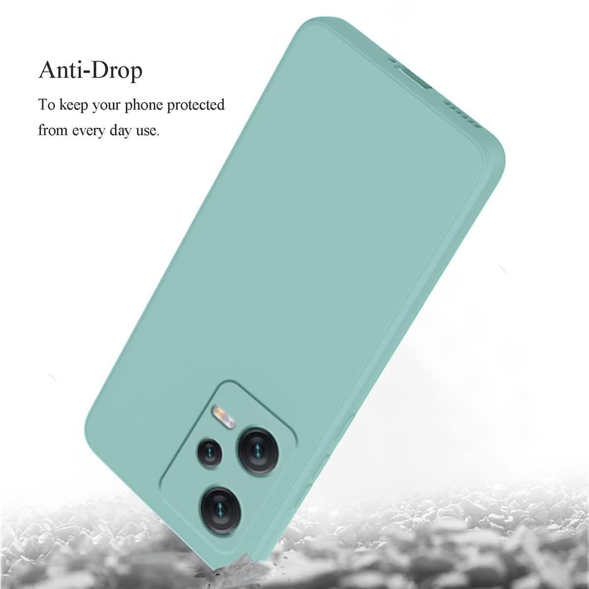 CARCASA JOIGO XIAOMI REDMI NOTE 12 5G GOMA TURQUESA - 3