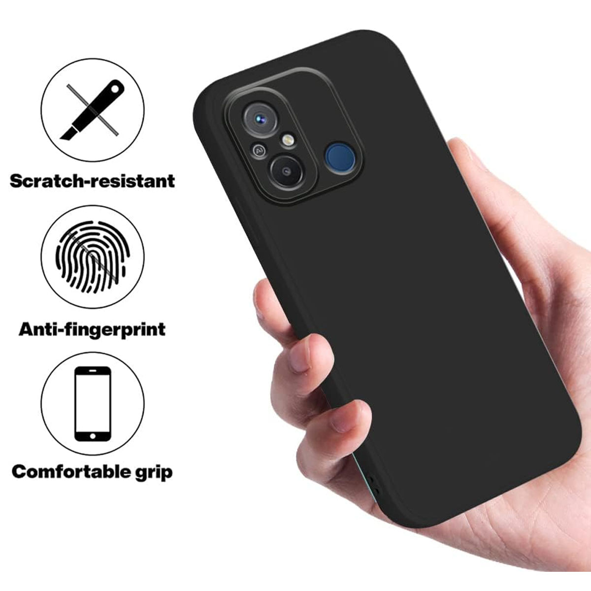 CARCASA JOIGO XIAOMI REDMI 12C GOMA NEGRO - 2