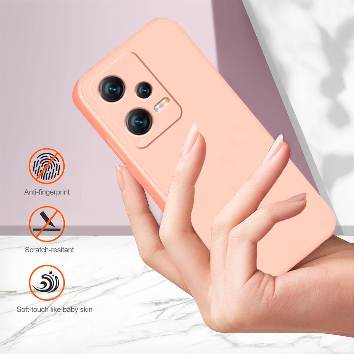 CARCASA JOIGO XIAOMI REDMI NOTE 12 5G GOMA ROSADO - 2