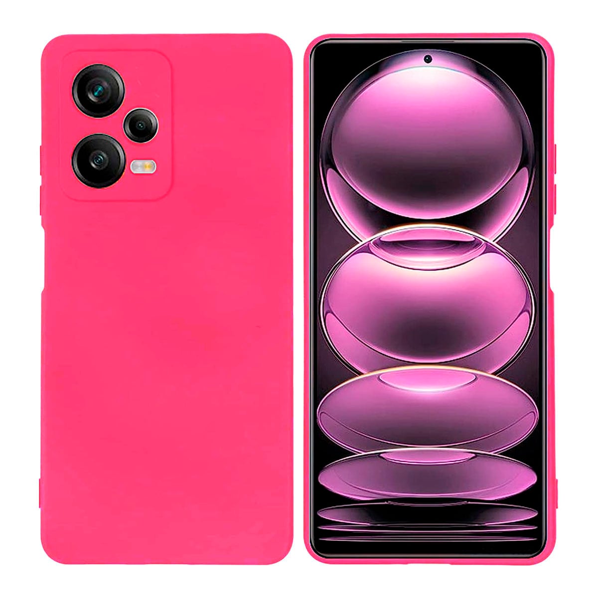 CARCASA JOIGO XIAOMI REDMI NOTE 12 PRO / NOTE 12 PRO PLUS GOMA FUCSIA - 1