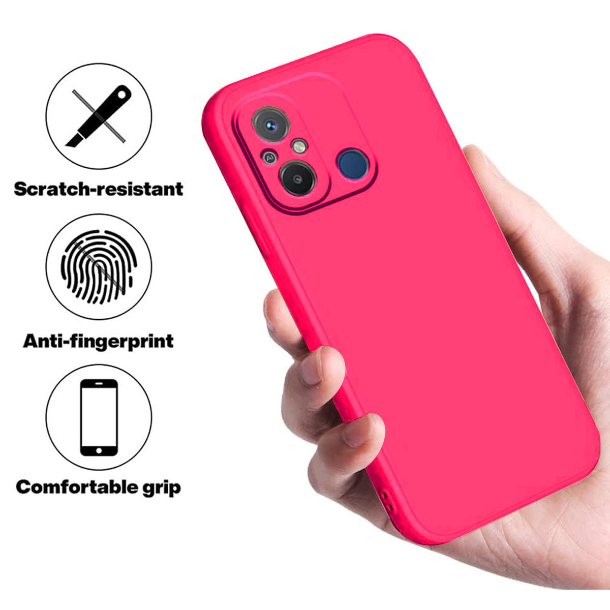 CARCASA JOIGO XIAOMI REDMI 12C GOMA FUCSIA - 2