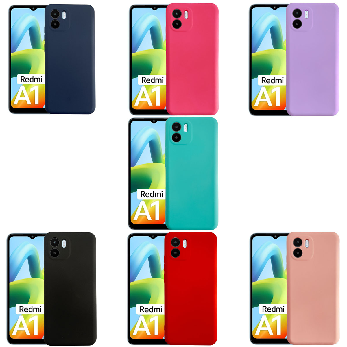 CARCASA JOIGO CON PROTECCION CÁMARA XIAOMI REDMI A1 AZUL - 2