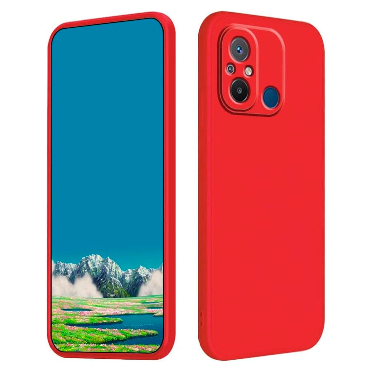 CARCASA JOIGO XIAOMI REDMI 12C GOMA ROJO - 1