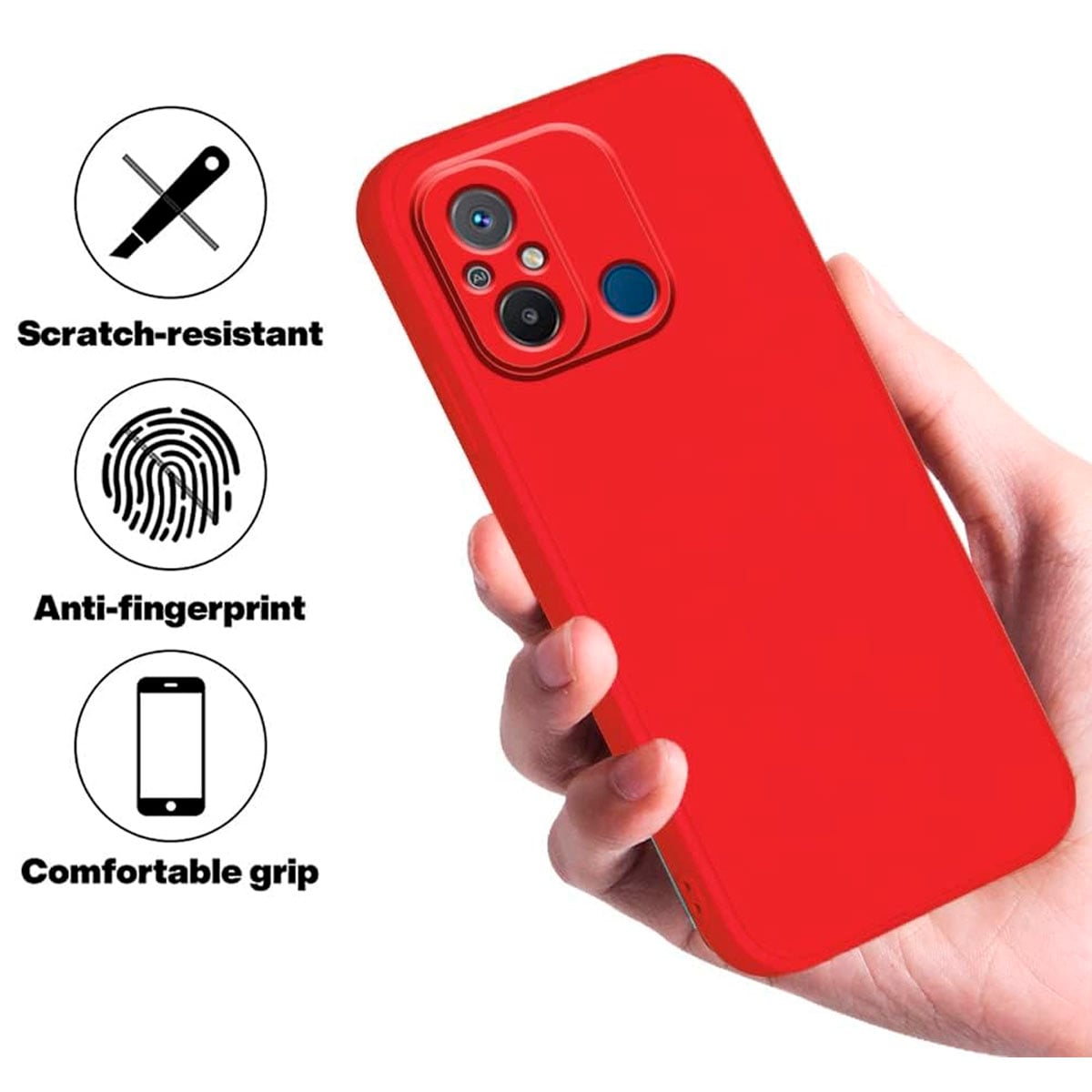 CARCASA JOIGO XIAOMI REDMI 12C GOMA ROJO - 2