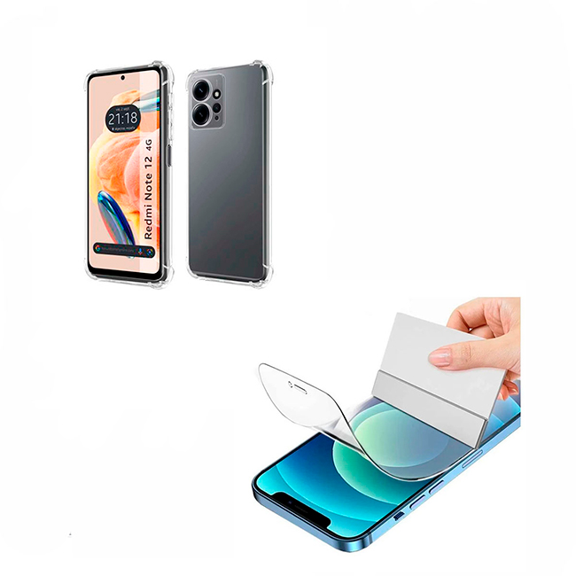 CARCASA JOIGO LAM HIDROG CLEAR TRANSPARENTE XIAOMI NOTE 12 4G - 1