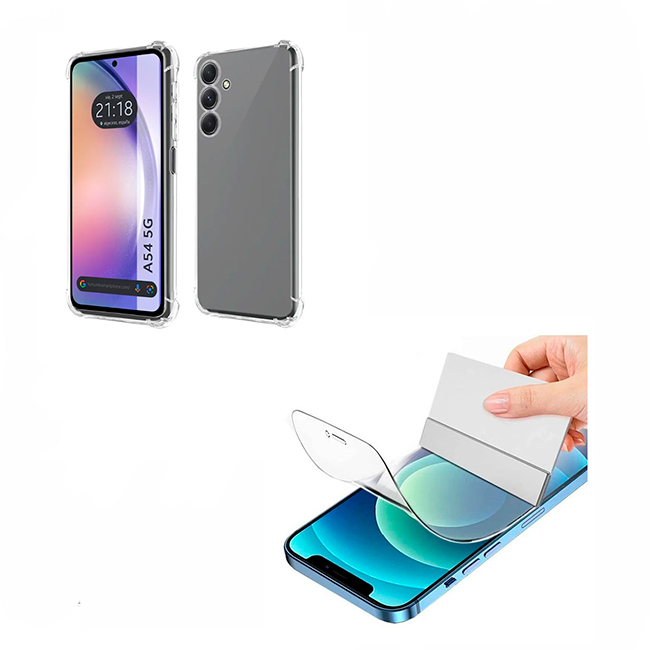 CARCASA JOIGO LÁMINA HIDROGEL TRANSPARENTE SAMSUNG A54 5G - 1