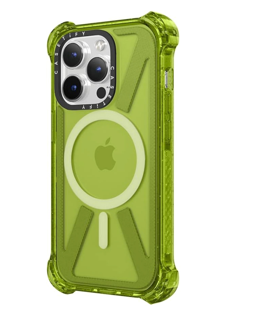 CARCASA JOIGO TIPO CASETIFY IPHONE 14 PRO FLUOR VERDE - 1