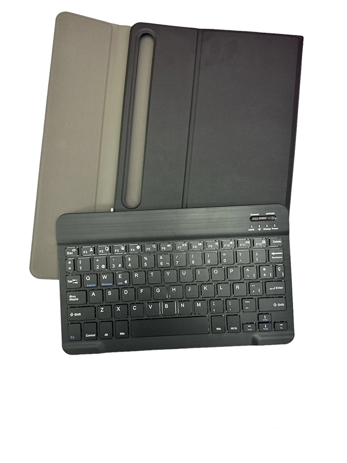 FUNDA CON TECLADO JOIGO CON Ñ PARA SAMSUNG GALAXY S7 FE 12.4 NEGRO - 1