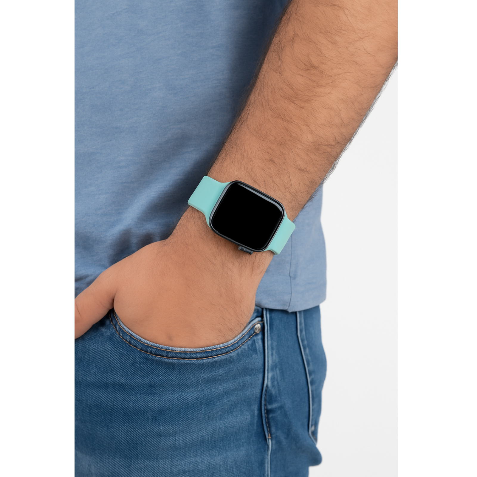 RELOJ INTELIGENTE SMART WATCH DEPORTIVO 49MM 2 CORREA AZUL - 5