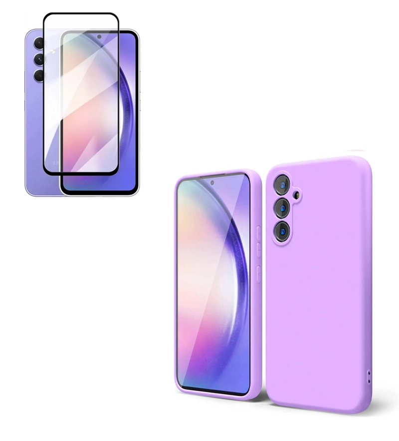 JOIGO CARCASA JOIGO SAMSUNG A54 + LÁMINA VIDRIO TEMPLADO LILA