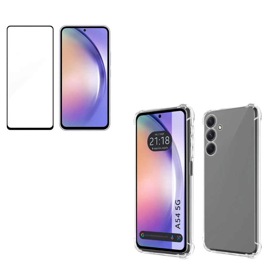 CARCASA JOIGO PACK LÁMINA VIDRIO TRANSPARENTE SAMSUNG A54 5G - 1