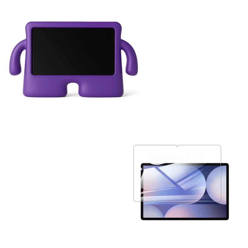 FUNDA JOIGO GOMA + LAMINA PARA SAMSUNG GALAXY TAB A7 T500 LILA - 1