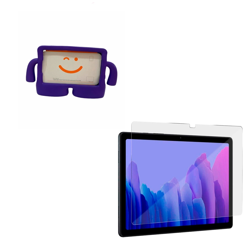 FUNDA JOIGO GOMA + LAMINA PARA SAMSUNG GALAXY TAB A7 T500 LILA - 6