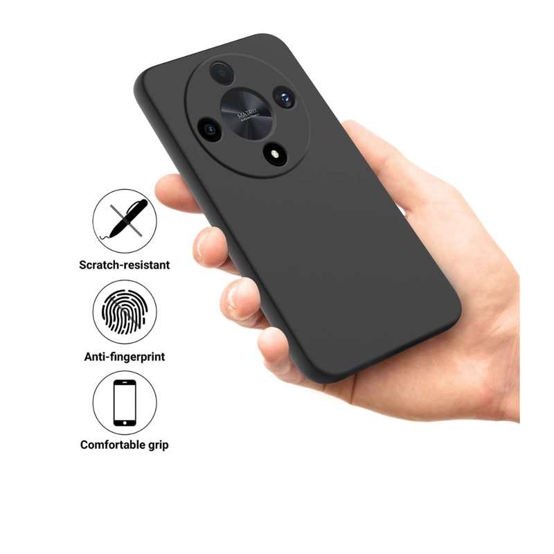 CARCASA JOIGO SILICONA HUAWEI HONOR X9A MAGIC 5 LITE NEGRO - 3