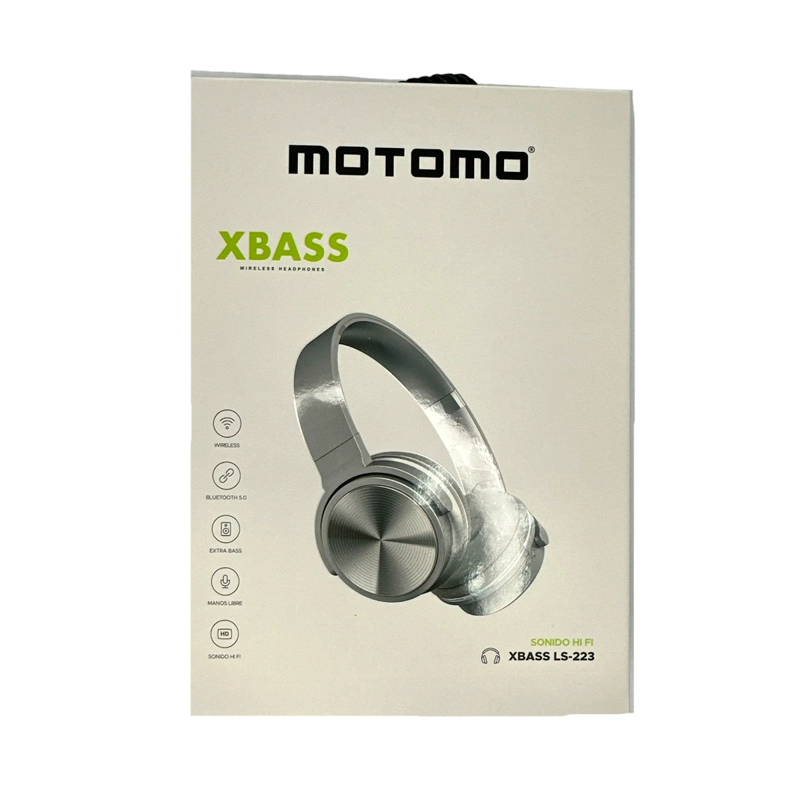 AUDÍFONOS JOIGO XBASS LS223 BLUETOOTH GRIS - 4