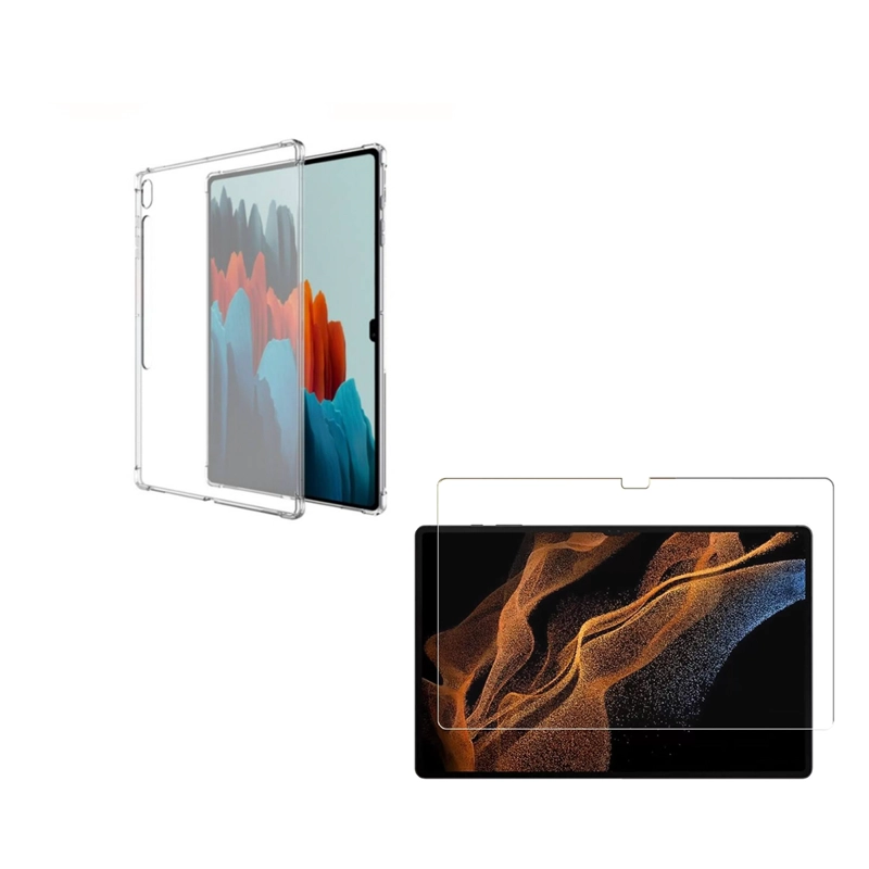 CARCASA JOIGO TRANSPARENTE PARA SAMSUNG GALAXY S7 FE LAMINA VIDRIO - 1