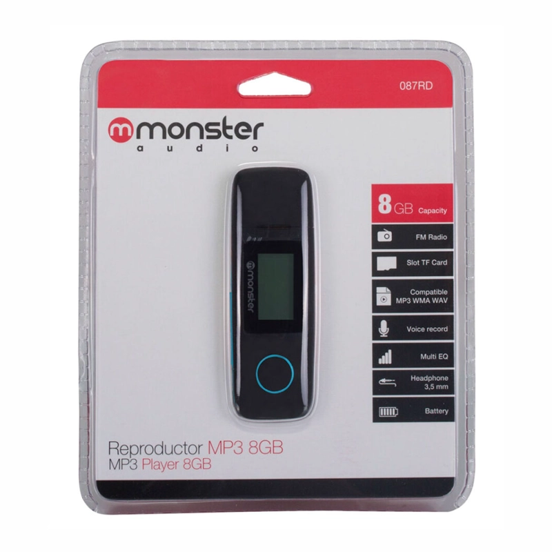 REPRODUCTOR MP3 16GB EXPANDIBLE / RADIO/ GRABADORA LCD AZUL - 4
