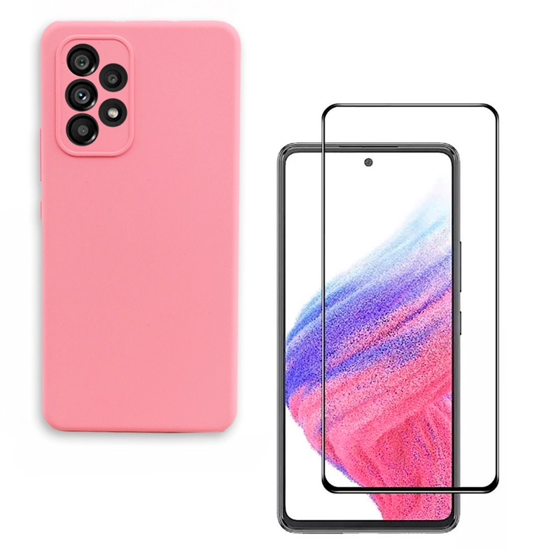 JOIGO CARCASA JOIGO SAMSUNG A53 5G + LÁMINA VIDRIO ROSA