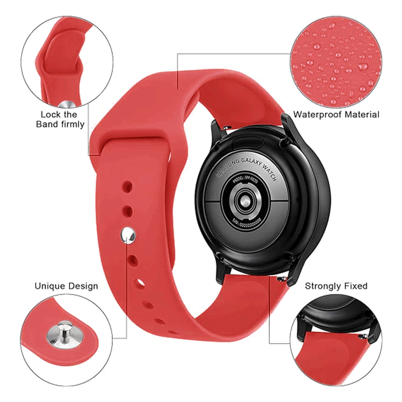 CORREA JOIGO DE GOMA COMPATIBLE CON SAMSUNG GALAXY WATCH 22MM ROJO - 2