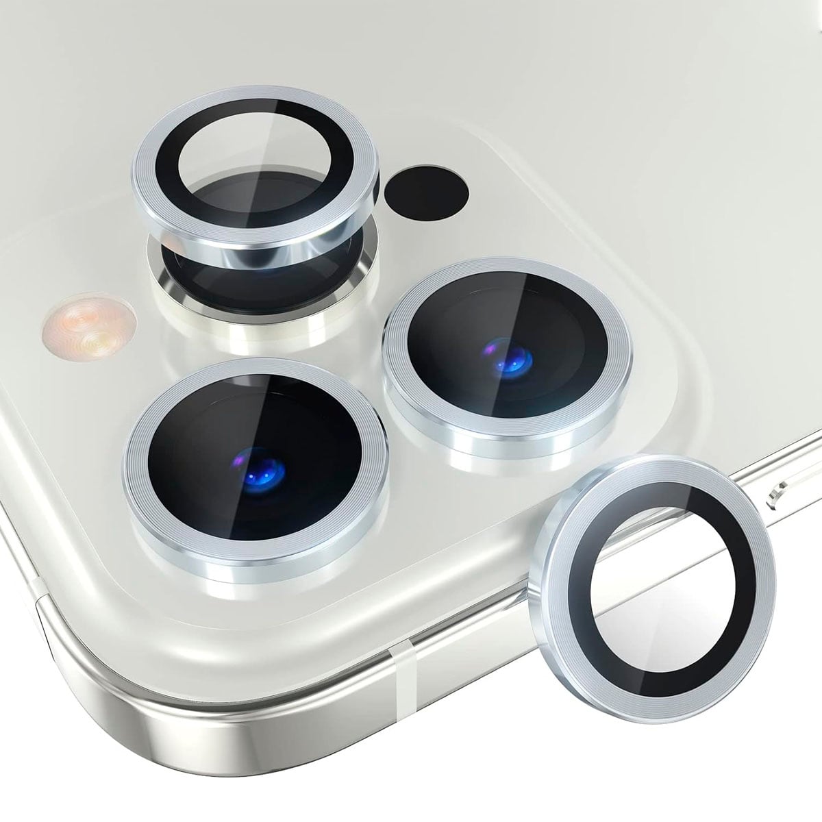 JOIGO PROTECTOR DE LENTE DE CAMARA PARA IPHONE 15/15 PLUS PLATEADO