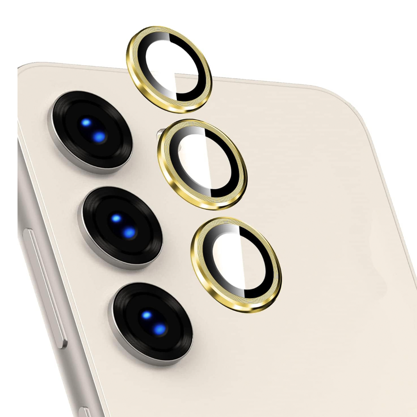 GENÉRICO PROTECTOR DE LENTE DE CAMARA COMPATIBLE CON SAMSUNG A54 DORADO