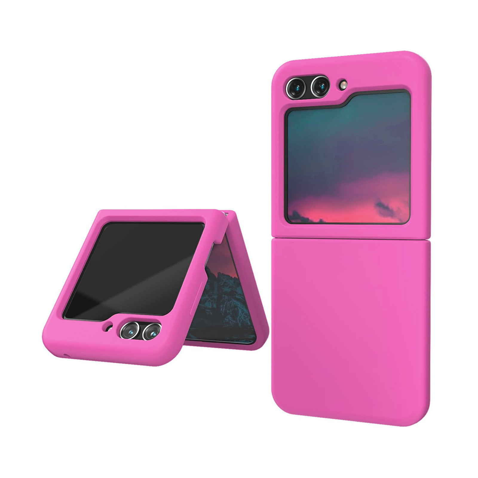 CARCASA PARA SAMSUNG Z FLIP 5 GOMA FUCSIA - 2
