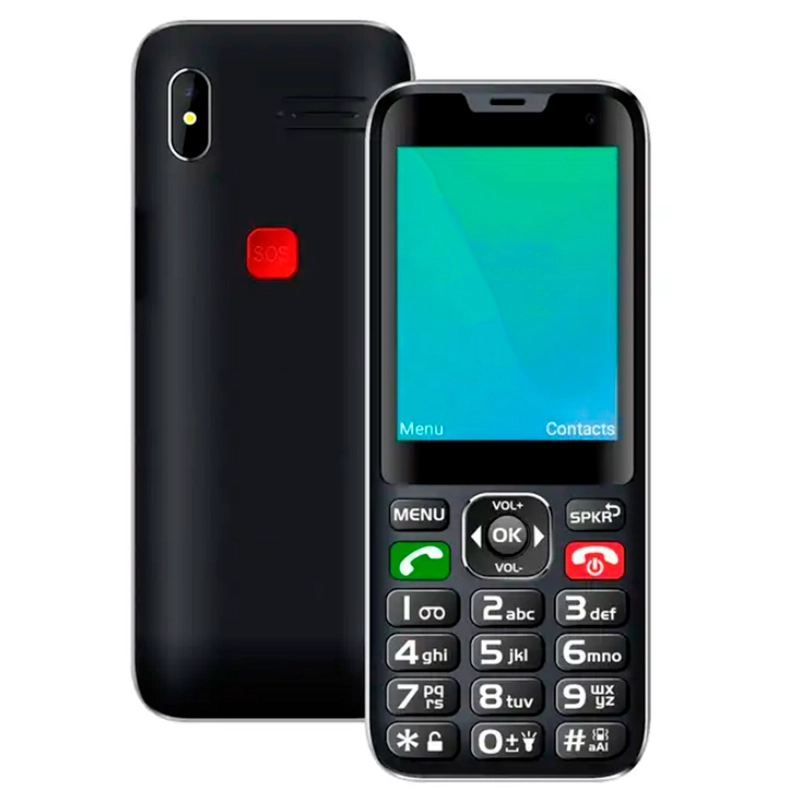 CELULAR TECNOLAB TELEFONO ADULTO MAYOR 4G 2.8' COLOR NEGRO - 1