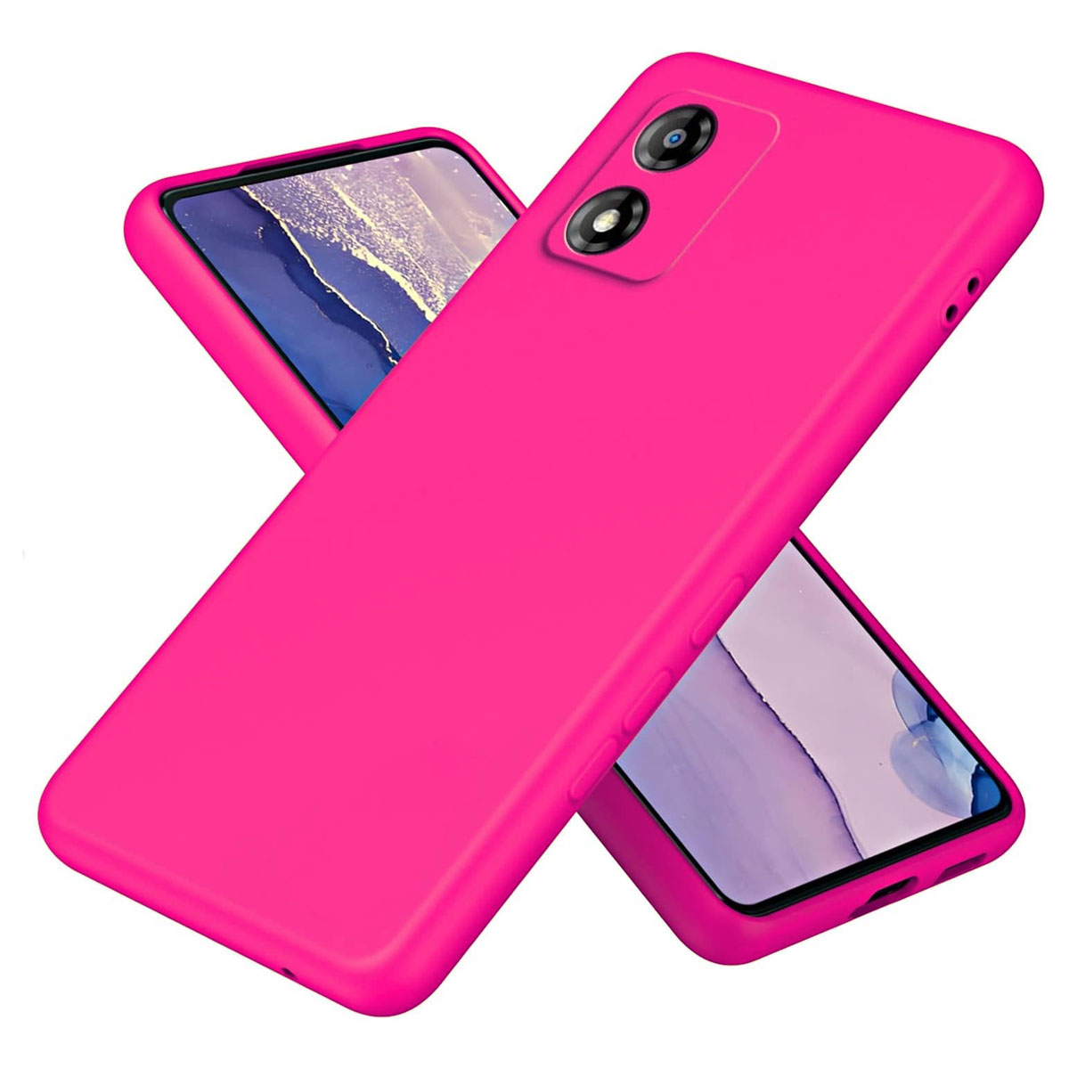 JOIGO CARCASA PARA MOTOROLA MOTO E13 GOMA FUCSIA