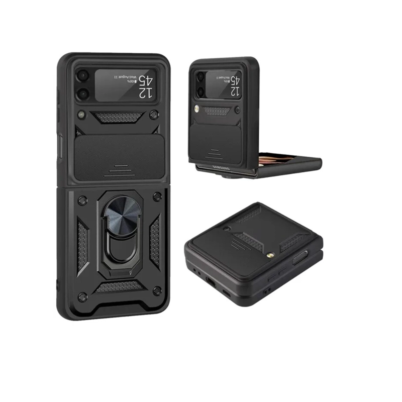 CARCASA JOIGO SAMSUNG Z FLIP 4 ANILLOS NEGRO - 5