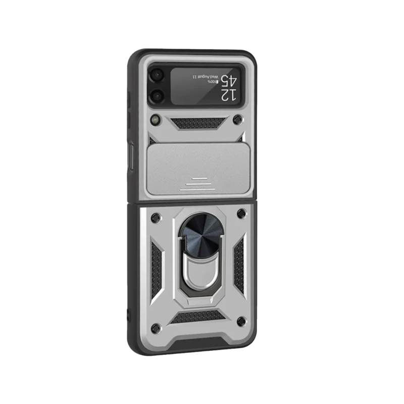 CARCASA JOIGO SAMSUNG Z FLIP 3 ANILLO GRIS - 1