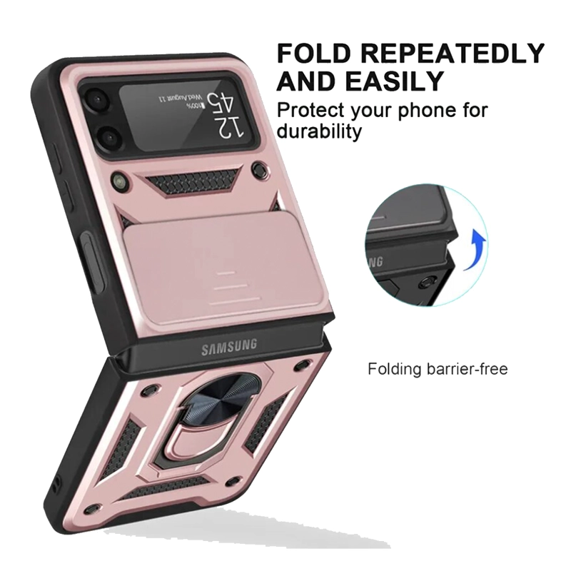 CARCASA JOIGO SAMSUNG Z FLIP 3 ANILLO GRIS - 5