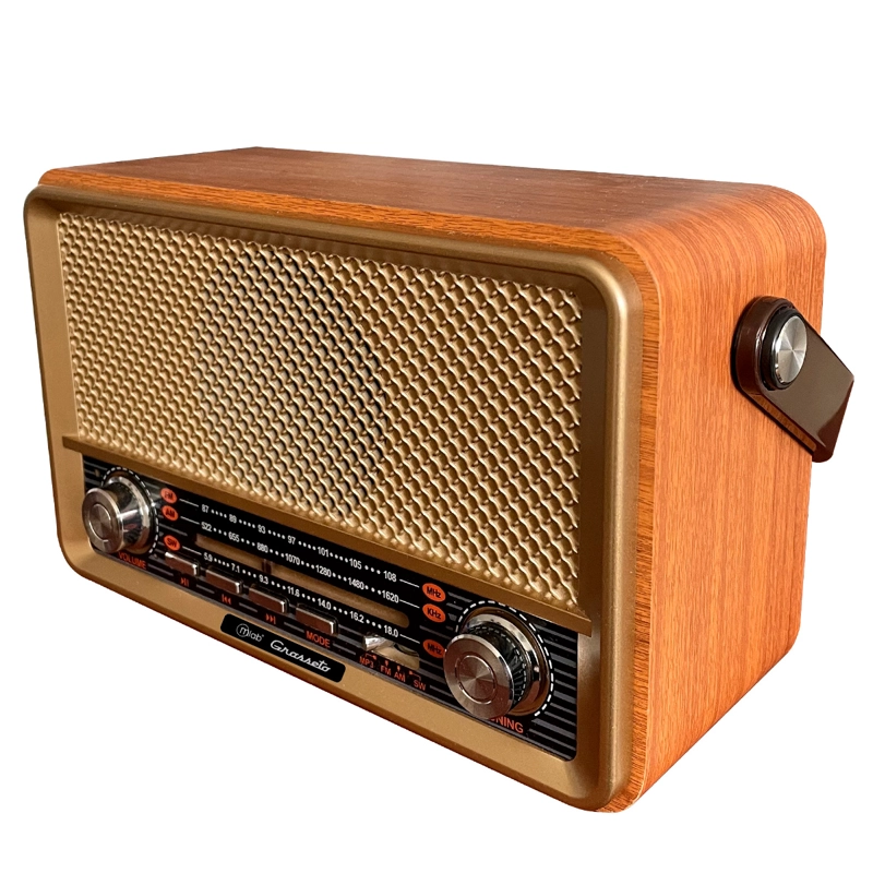 BLUETOOTH MICROLAB RADIO AM FM VINTAGE REPRODUCTOR RETRO GROSSETO 914 - 2