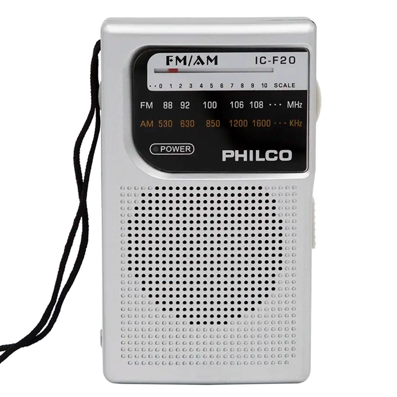 RADIO PHILCO PORTATIL AM/FM IC-F20 PLATEADO - 1