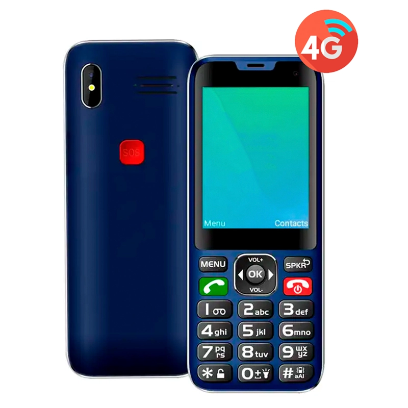 CELULAR TECNOLAB TELEFONO ADULTO MAYOR 4G 2.8' COLOR AZUL - 2