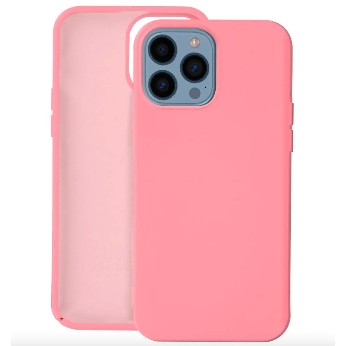 CARCASA PARA IPHONE 15 GOMA ROSADO - 1