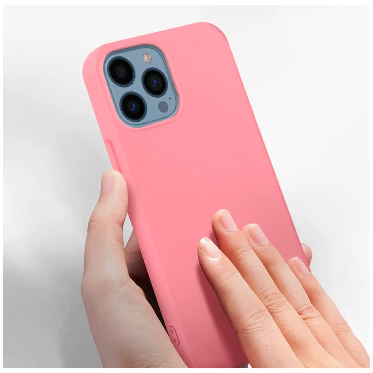 CARCASA PARA IPHONE 15 GOMA ROSADO - 5
