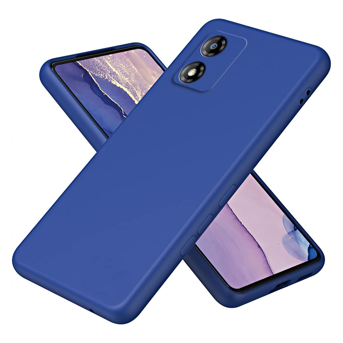 JOIGO CARCASA PARA MOTOROLA MOTO E13 GOMA AZUL