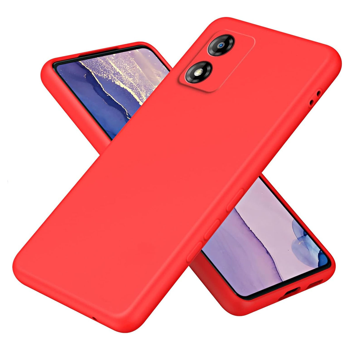 JOIGO CARCASA PARA MOTOROLA MOTO E13 GOMA ROJO