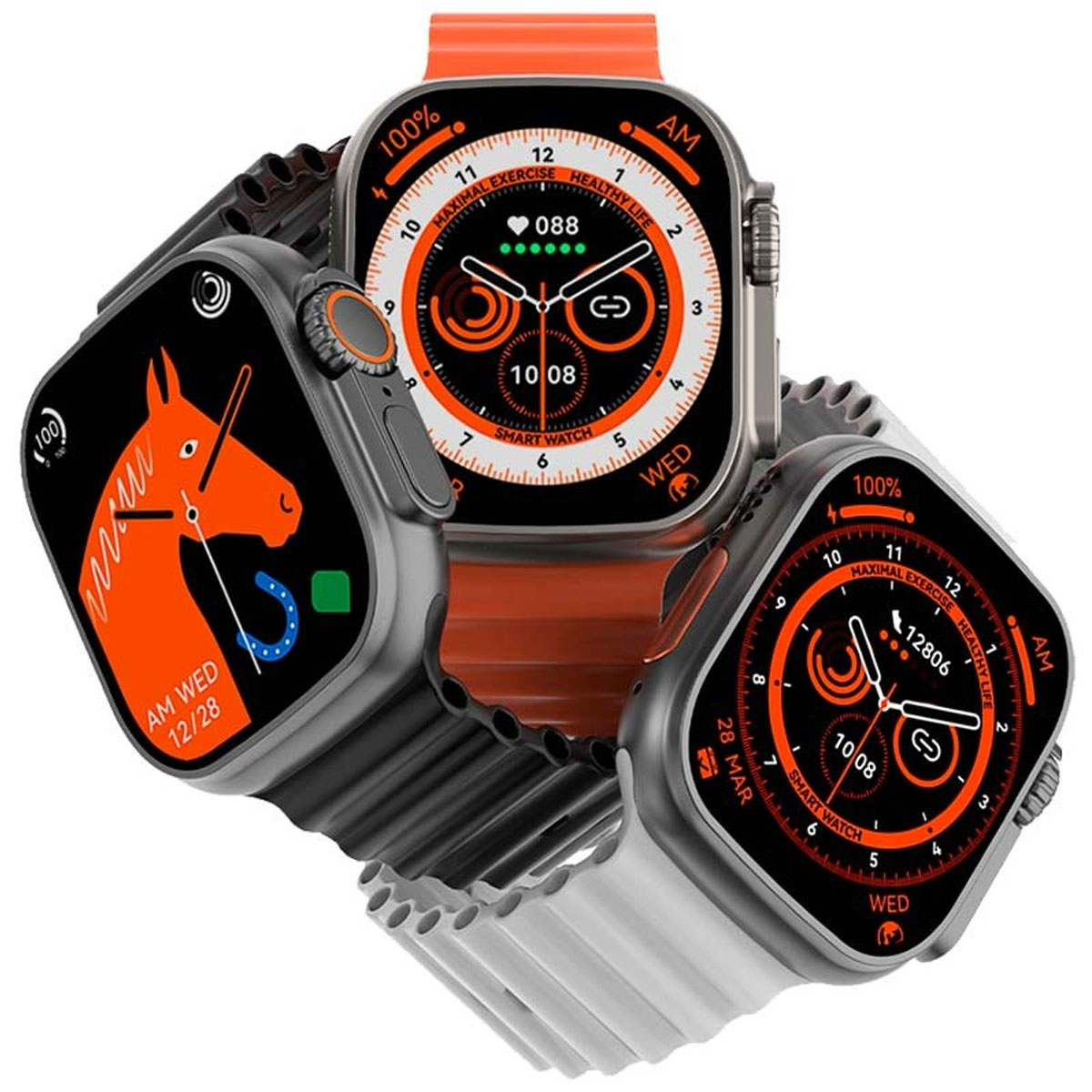 RELOJ SMART WATCH INTELIGENTE NOTIFICACIONES 49MM 2CORREA DN - 6