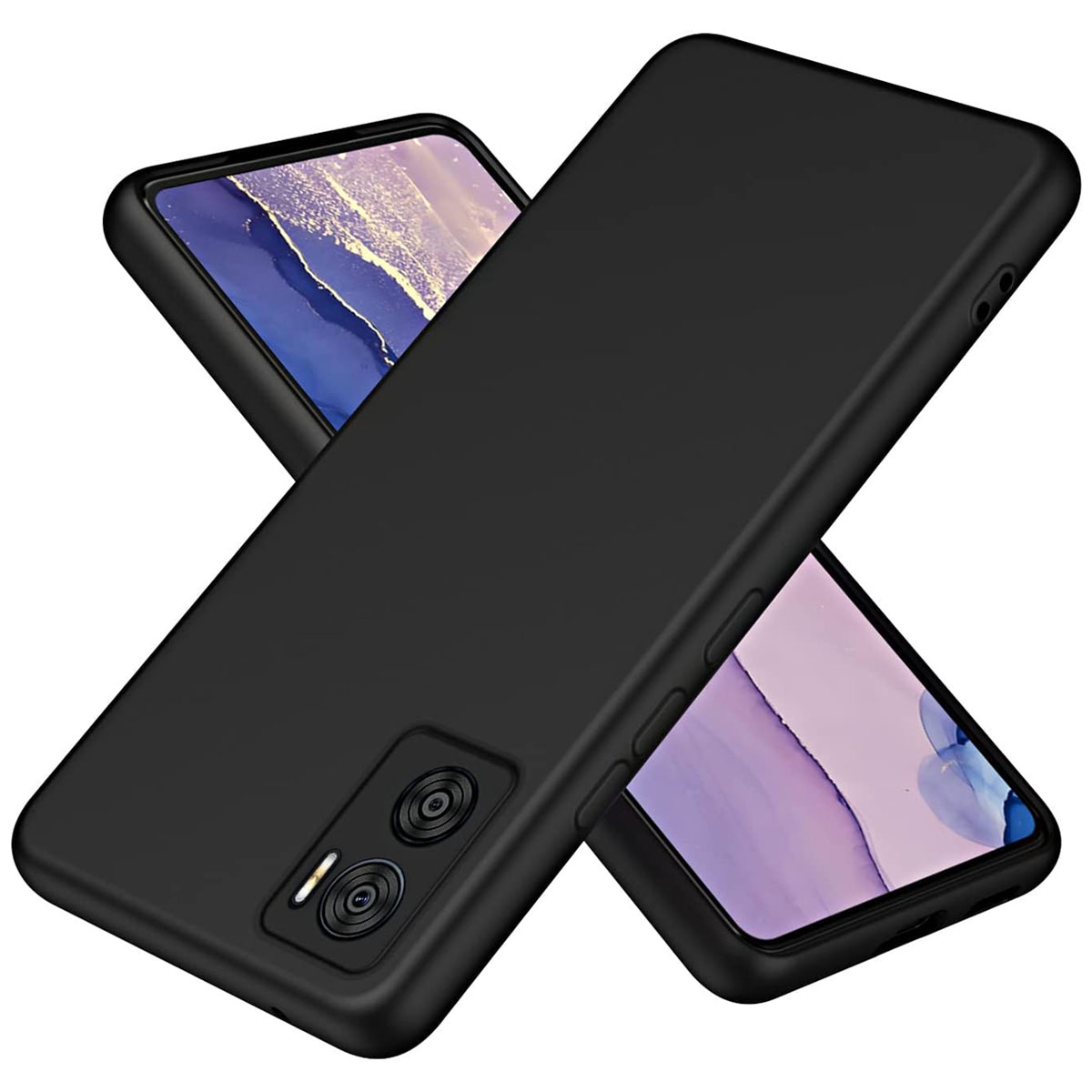 CARCASA MOTOROLA MOTO E22 E22I JOIGO FUNDA GOMA NEGRO - 1