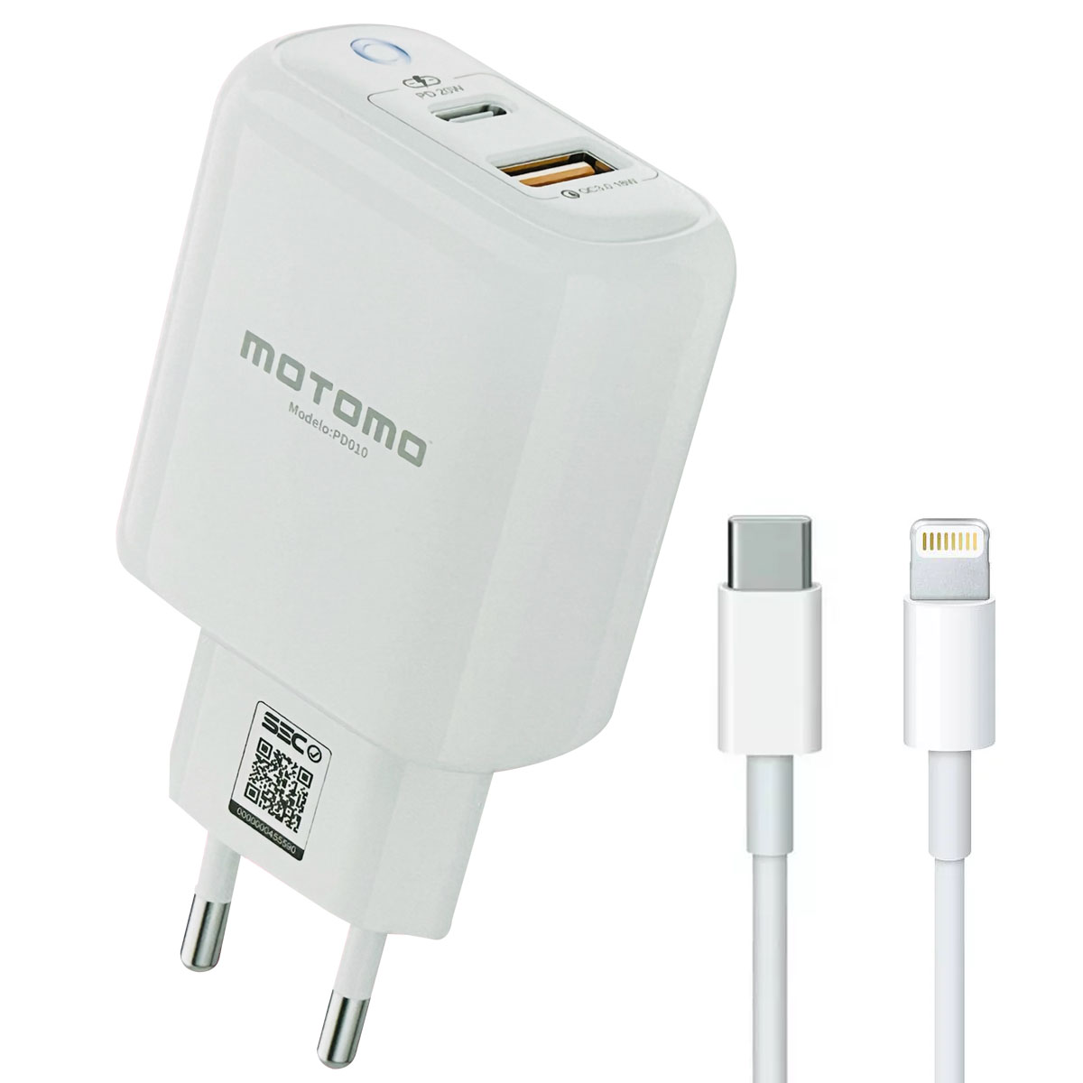 CARGADOR TELEFONO PUERTO USB 3.0 PD 20W COMPATIBLE EN IPHONE - 3