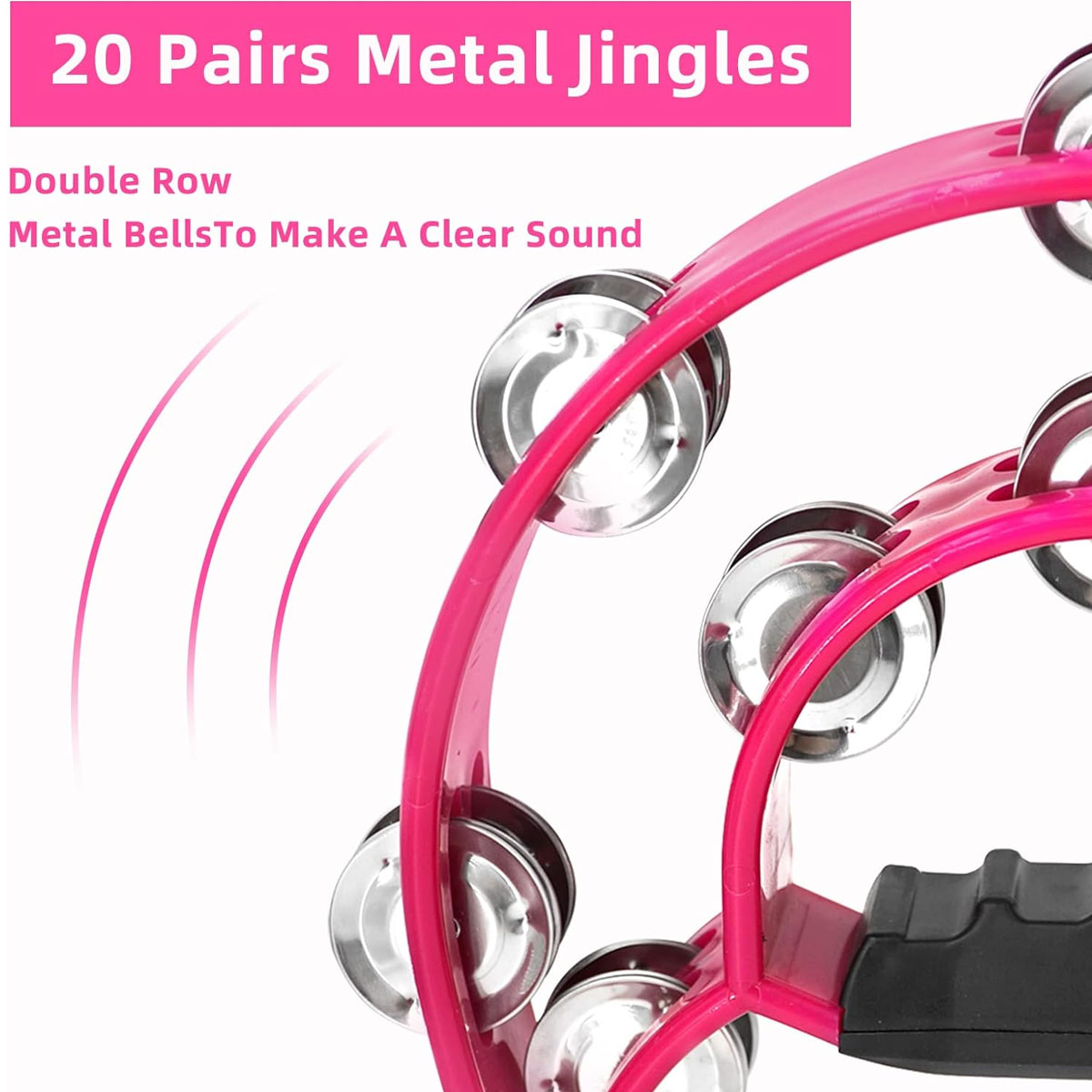 PANDERO HENDRIX MEDIA LUNA HX0055 FUCSIA - 3